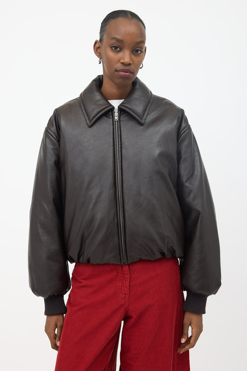 Acne Studios Faux Leather Bomber Jacket