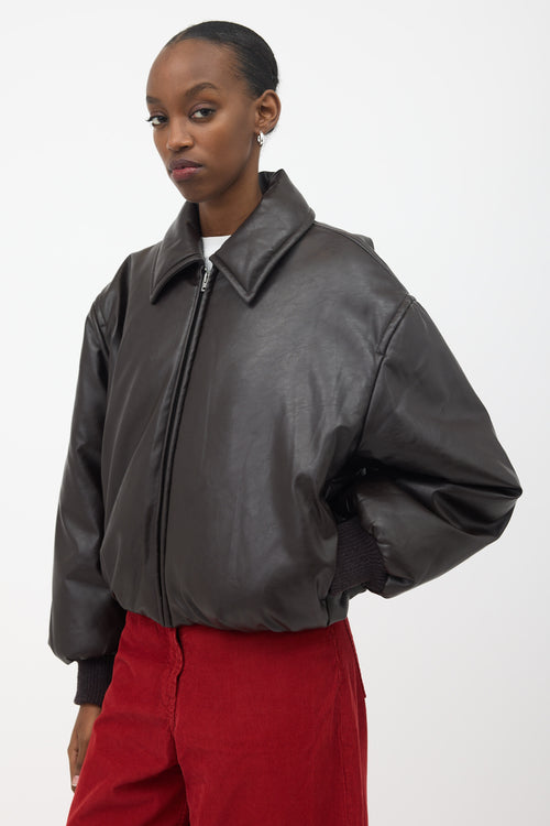 Acne Studios Faux Leather Bomber Jacket
