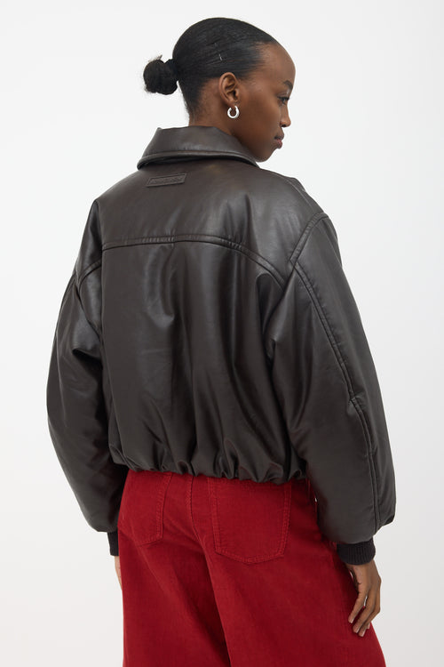 Acne Studios Faux Leather Bomber Jacket