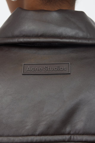 Acne Studios Faux Leather Bomber Jacket