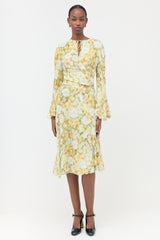 Acne Studios Crepe Printed Wrap Top Dress