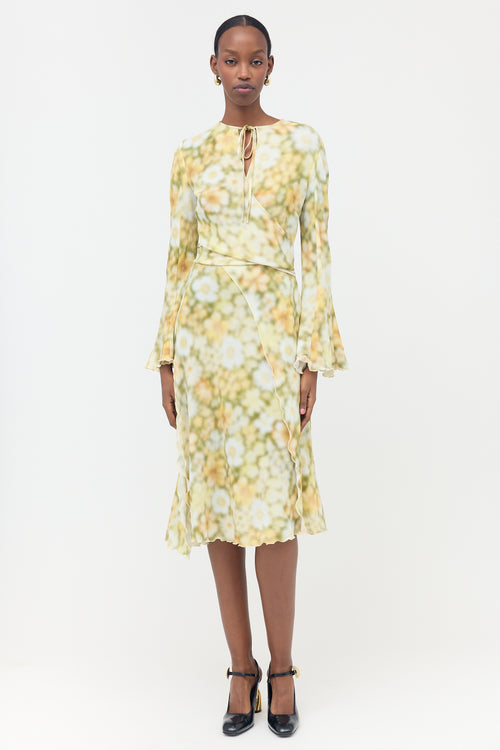 Acne Studios Crepe Printed Wrap Top Dress
