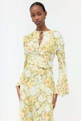 Acne Studios Crepe Printed Wrap Top Dress