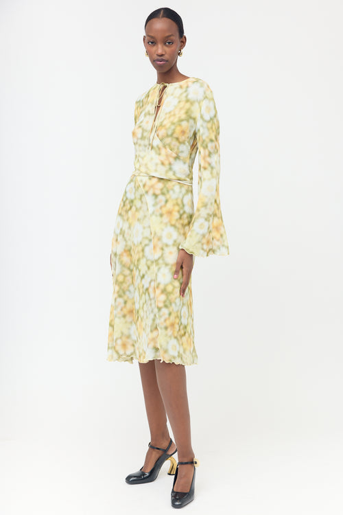 Acne Studios Crepe Printed Wrap Top Dress
