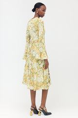 Acne Studios Crepe Printed Wrap Top Dress