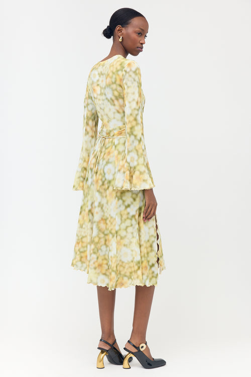Acne Studios Crepe Printed Wrap Top Dress