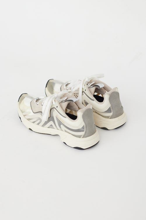 Acne Studios Grey & White Translucent Buzz Sneaker