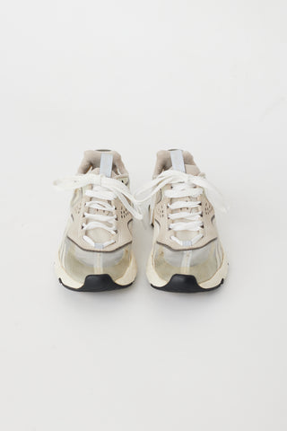 Acne Studios Grey & White Translucent Buzz Sneaker