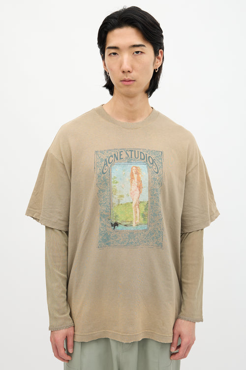 Acne Studios Layered Venus Graphic T-Shirt