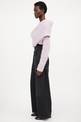Acne Studios Purple Wool Knit Bolero