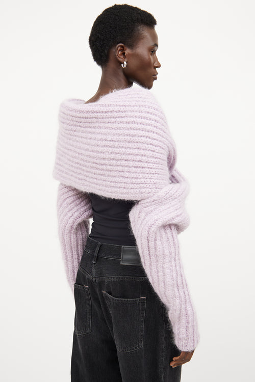 Acne Studios Purple Wool Knit Bolero