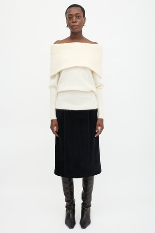 Acne Studios Mohair Daze Foldover Sweater