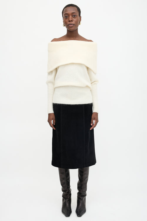 Acne Studios Mohair Daze Foldover Sweater
