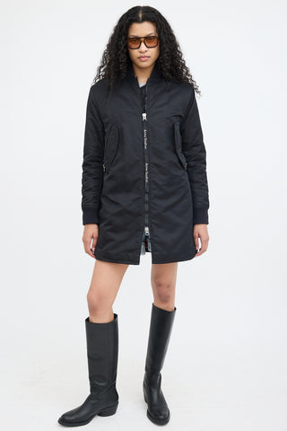 Acne Studios Nylon Long Bomber Jacket
