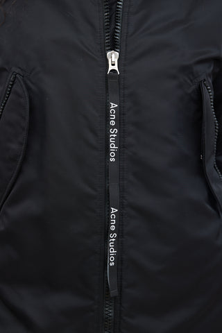 Acne Studios Nylon Long Bomber Jacket