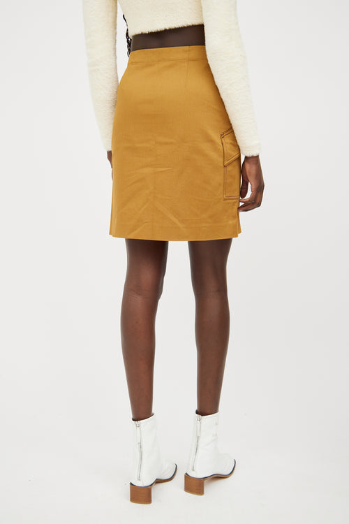 Acne Studios Brown Button Midi Skirt