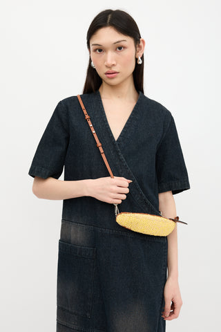 Acne Studios Raffia Anoki Banana Bag