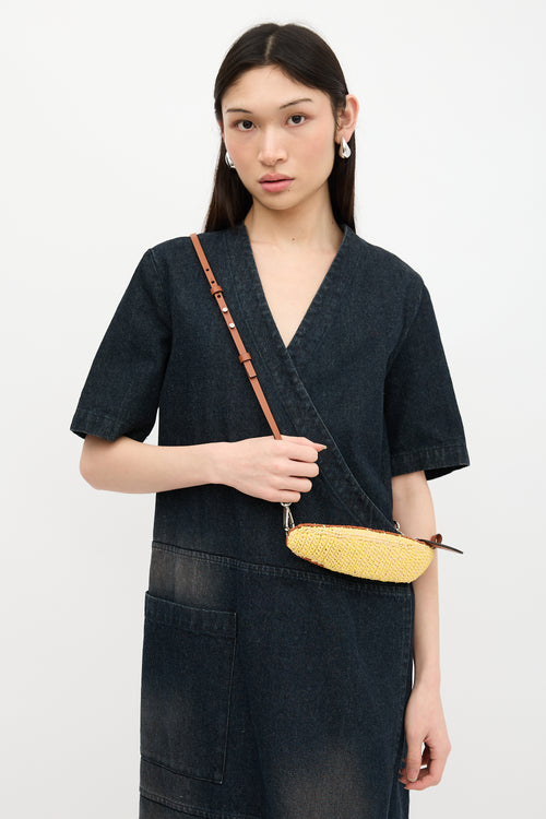 Acne Studios Raffia Anoki Banana Bag