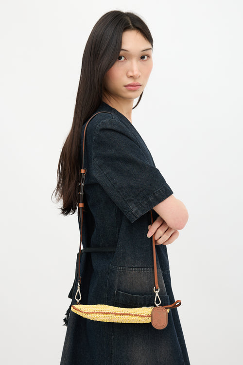 Acne Studios Raffia Anoki Banana Bag