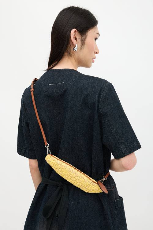 Acne Studios Raffia Anoki Banana Bag