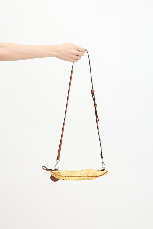 Acne Studios Raffia Anoki Banana Bag