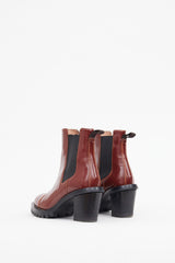 Acne Studios Red High Heel Chelsea Boot