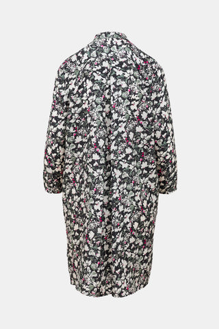 Acne Studios Silk Floral Shirt Dress