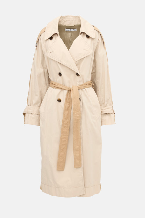 Acne Studios Two Tone Belted Trench Coat