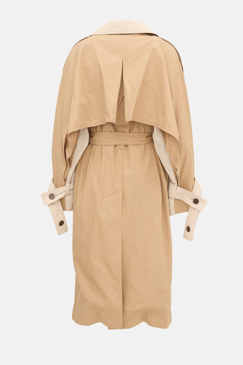 Acne Studios Two Tone Belted Trench Coat