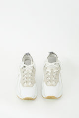 Acne Studios White & Grey Leather Rockaway Sneaker