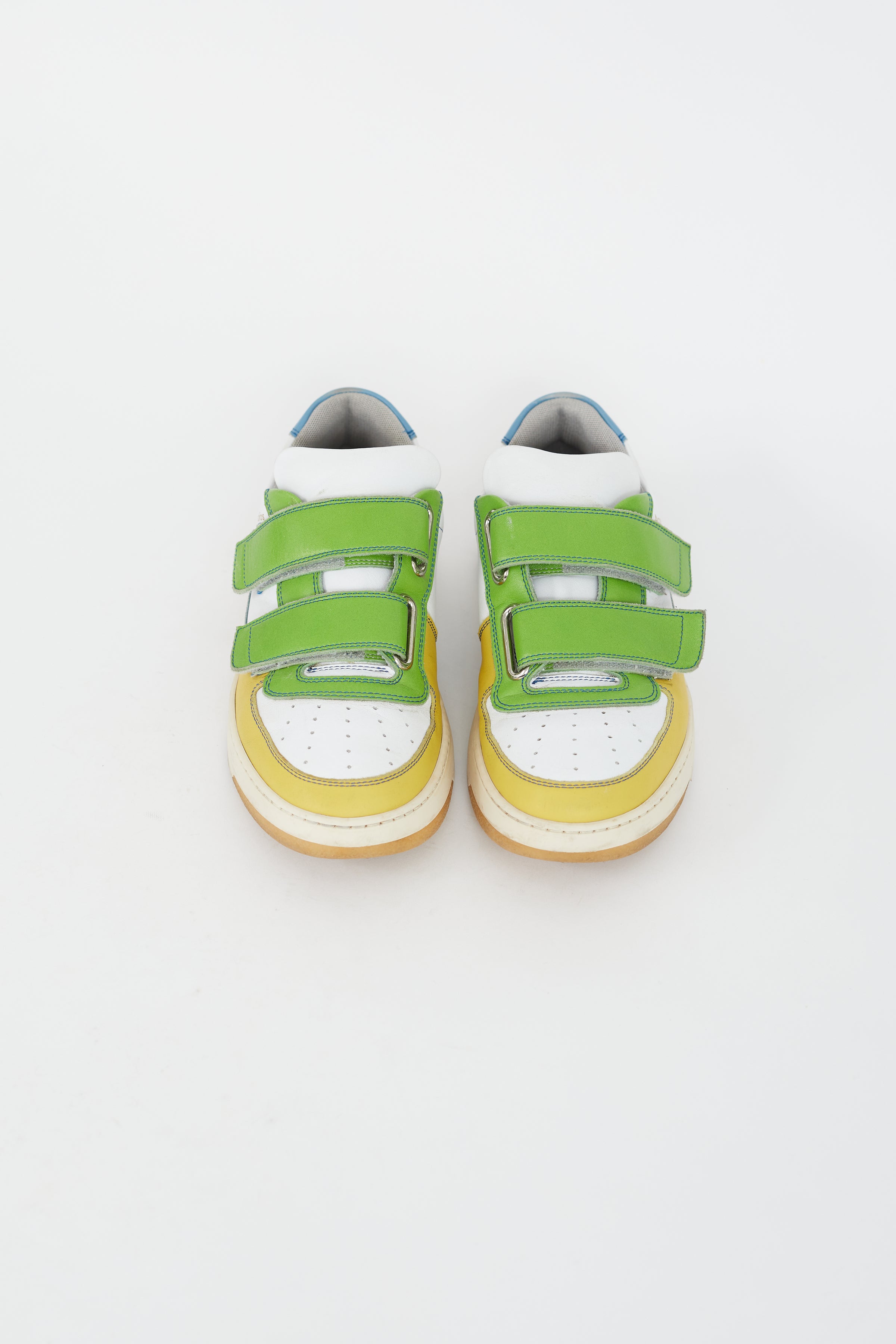 Kids White Velcro Strap Sneakers by Acne Studios