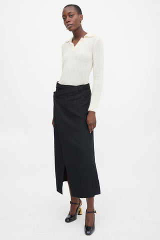 Acne Studios Wool Asymmetric Wrap Skirt