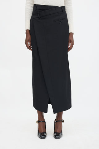 Acne Studios Wool Asymmetric Wrap Skirt