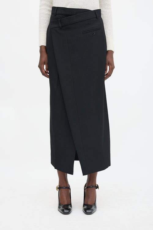Acne Studios Wool Asymmetric Wrap Skirt