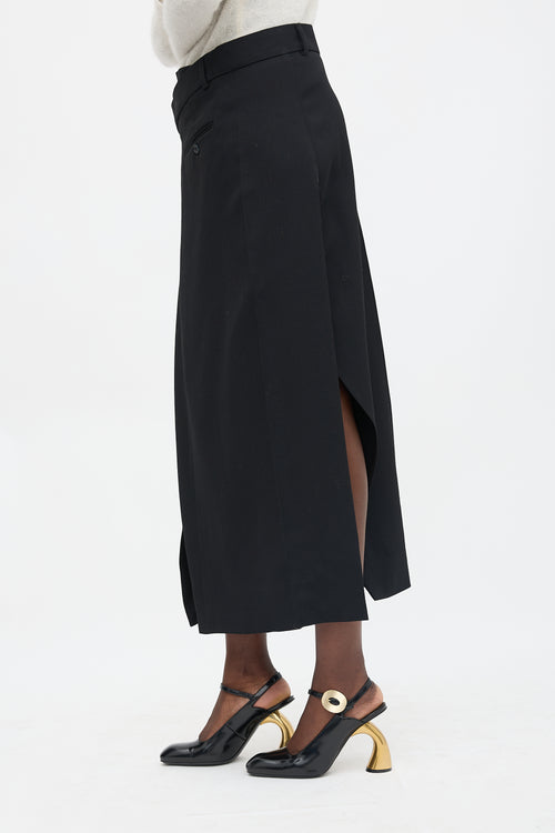 Acne Studios Wool Asymmetric Wrap Skirt