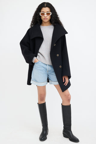Acne Studios Wool Oschelle Funnel Coat