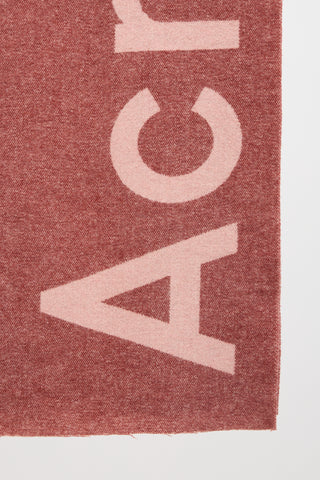 Acne Studios Wool Toronty Logo Scarf