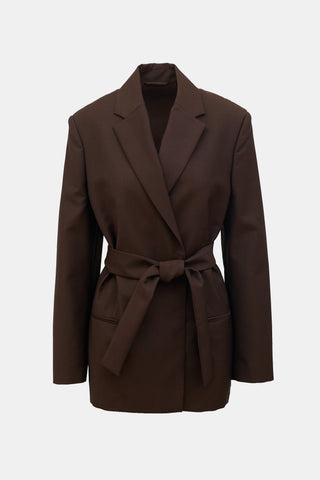 Acne Studios Wool & Mohair Belted Blazer