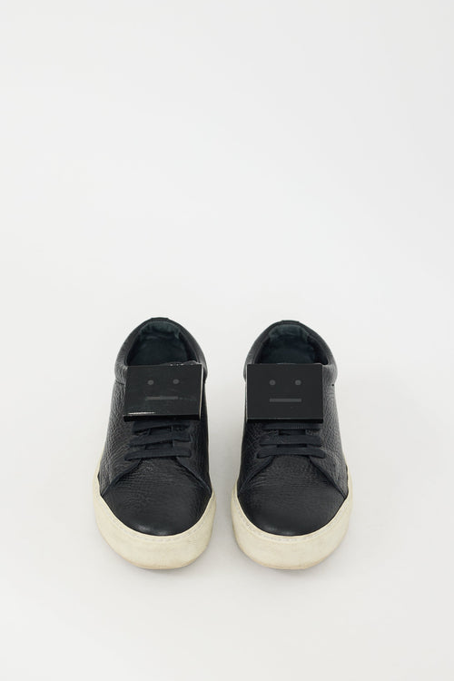 Acne Studios Black Leather Adriana Face Sneaker