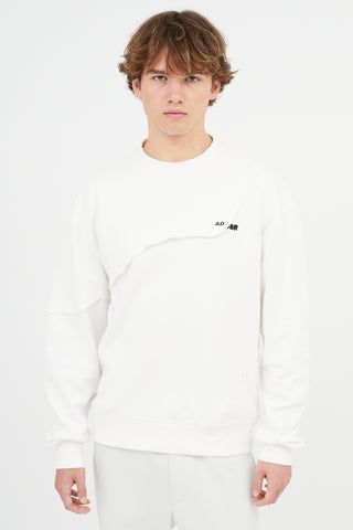 ADER Error White Paneled Sweatshirt