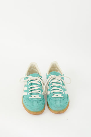 Sporty & Rich X Adidas Green Handball Spezial Suede Sneaker