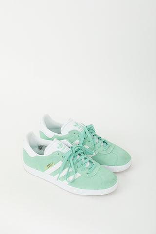 Adidas Green & White Suede Gazelle Sneaker