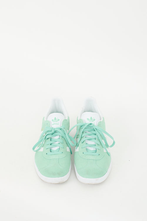 Adidas Green & White Suede Gazelle Sneaker