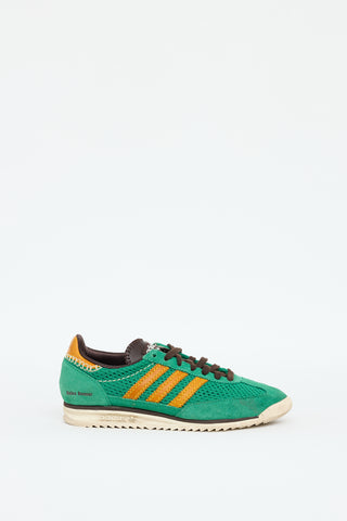 Wales Bonner X Adidas Green & Brown Knit SL72 Sneaker