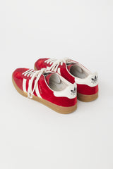 Gucci X Adidas Red Velvet & Suede Gazelle Sneaker