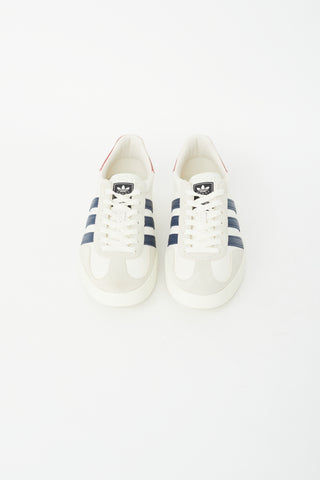 Adidas X Gucci White & Navy Gazelle Sneaker