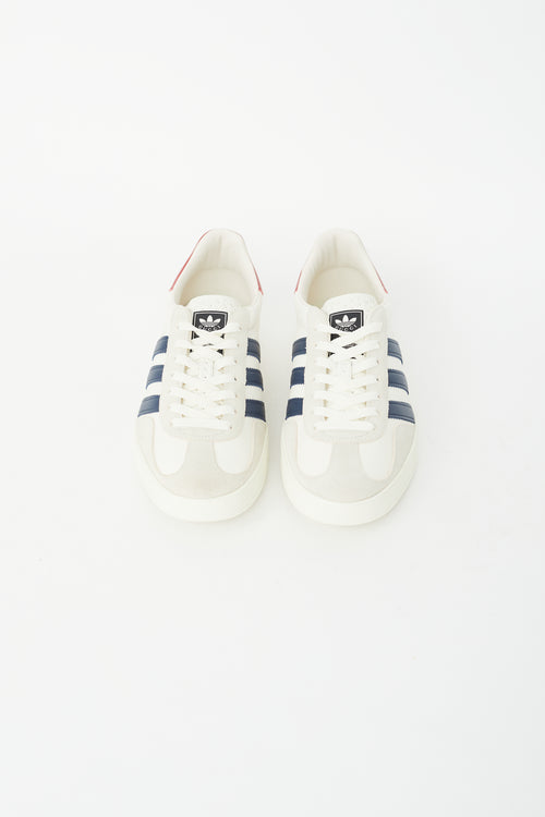 Adidas X Gucci White & Navy Gazelle Sneaker