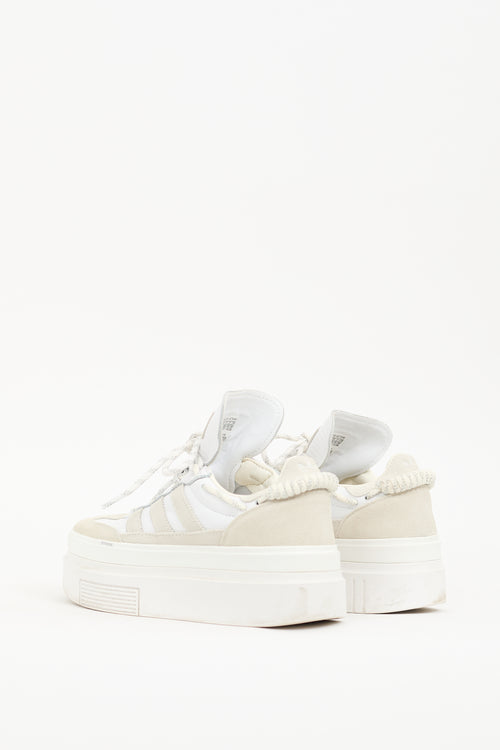 Adidas X Ivy Park White Leather Super Sleek 72 Sneaker