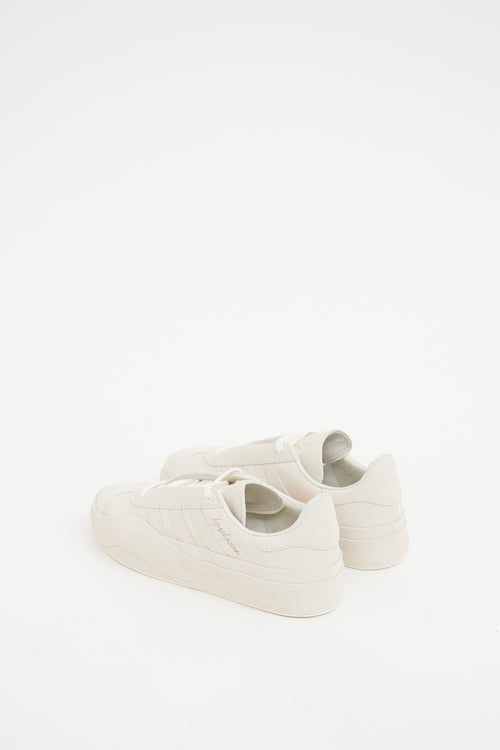 Y-5 Off-White Beige Suede Gazelle Low-Top Sneaker