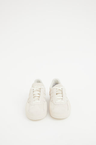 Y-4 Off-White Beige Suede Gazelle Low-Top Sneaker